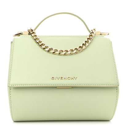Givenchy Textured Calfskin Mini Pandora Box Chain Crossbody Bag Aqua Green 1 of 10