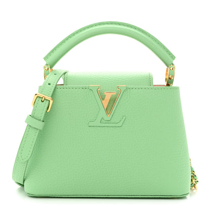 Louis Vuitton Taurillon Mini Capucines Vert Pomme 1 of 10
