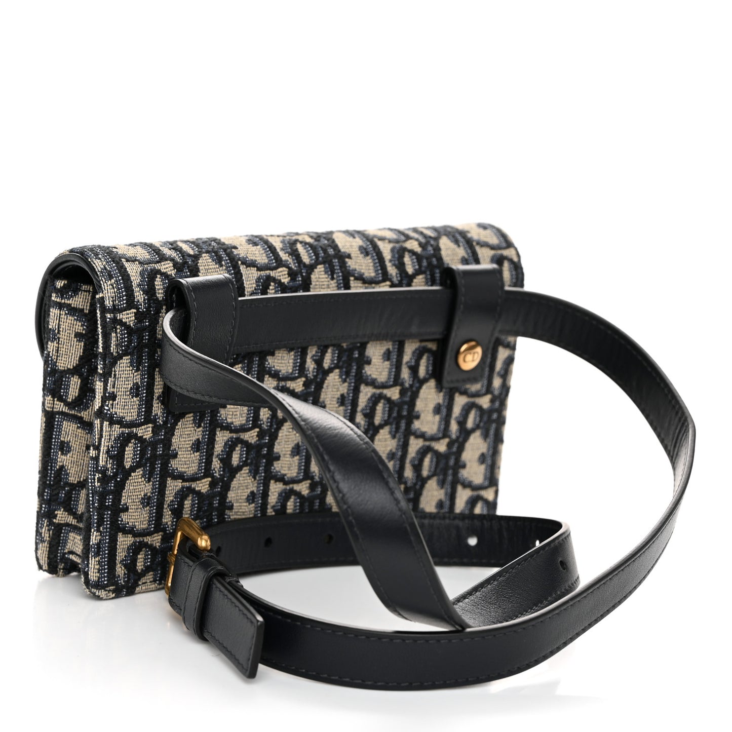 Oblique Saddle Belt Bag Blue