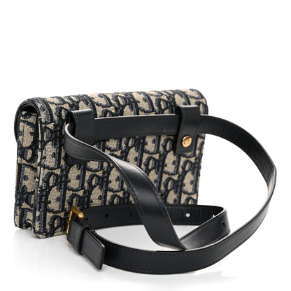 Christian Dior Oblique Saddle Belt Bag Blue 3 of 9