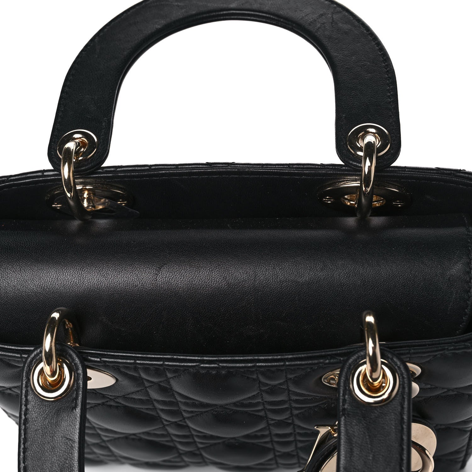 Christian Dior Lambskin Cannage Small My ABCDior Lady Dior Black 15 of 16