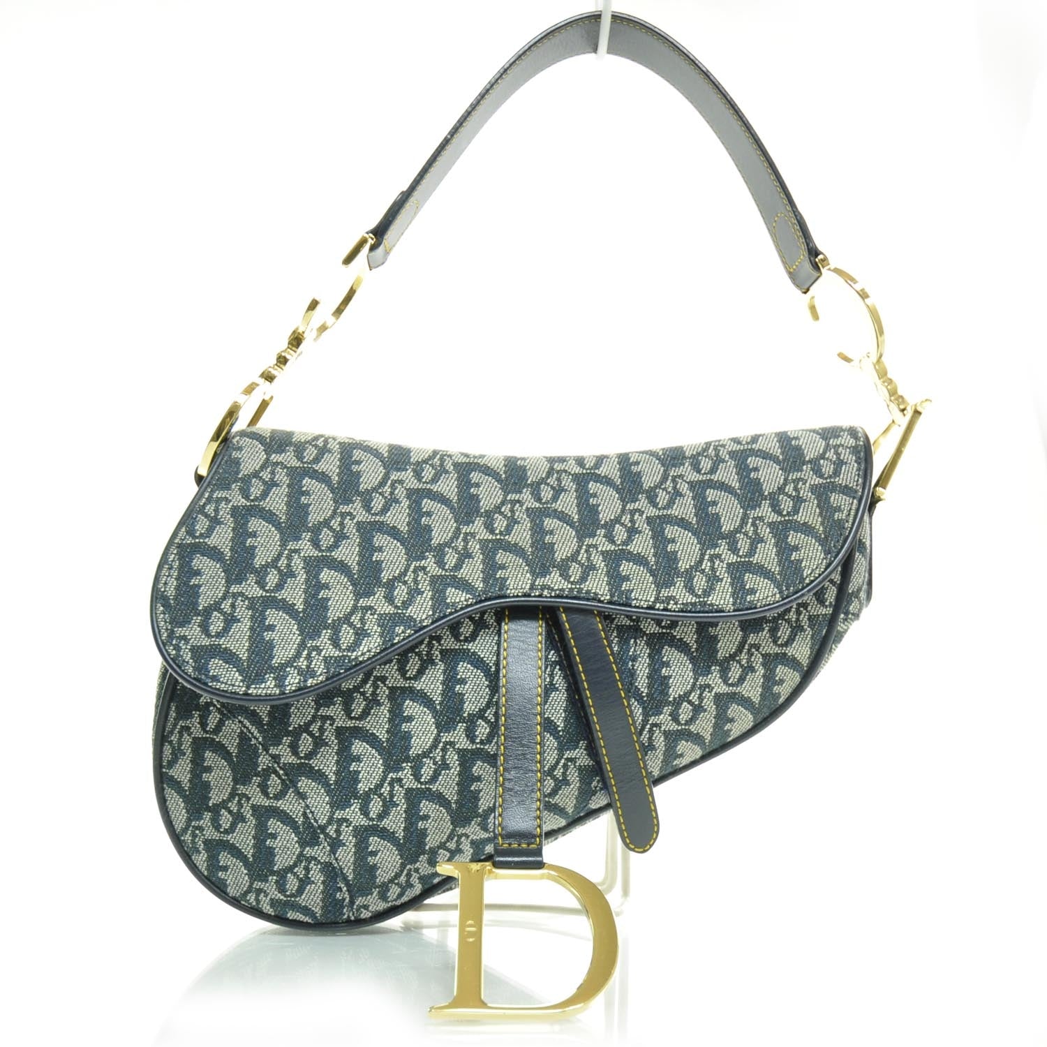 Christian Dior Monogram Saddle Bag w Coin Purse and Lip Gloss 1 of 9