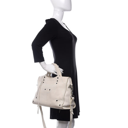 Balenciaga Veau Soyeux Bi-Color Perforated Blackout Hardware City White Black 3 of 10