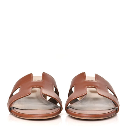 Hermes Calfskin Oasis Sandals 40 Gold 2 of 8