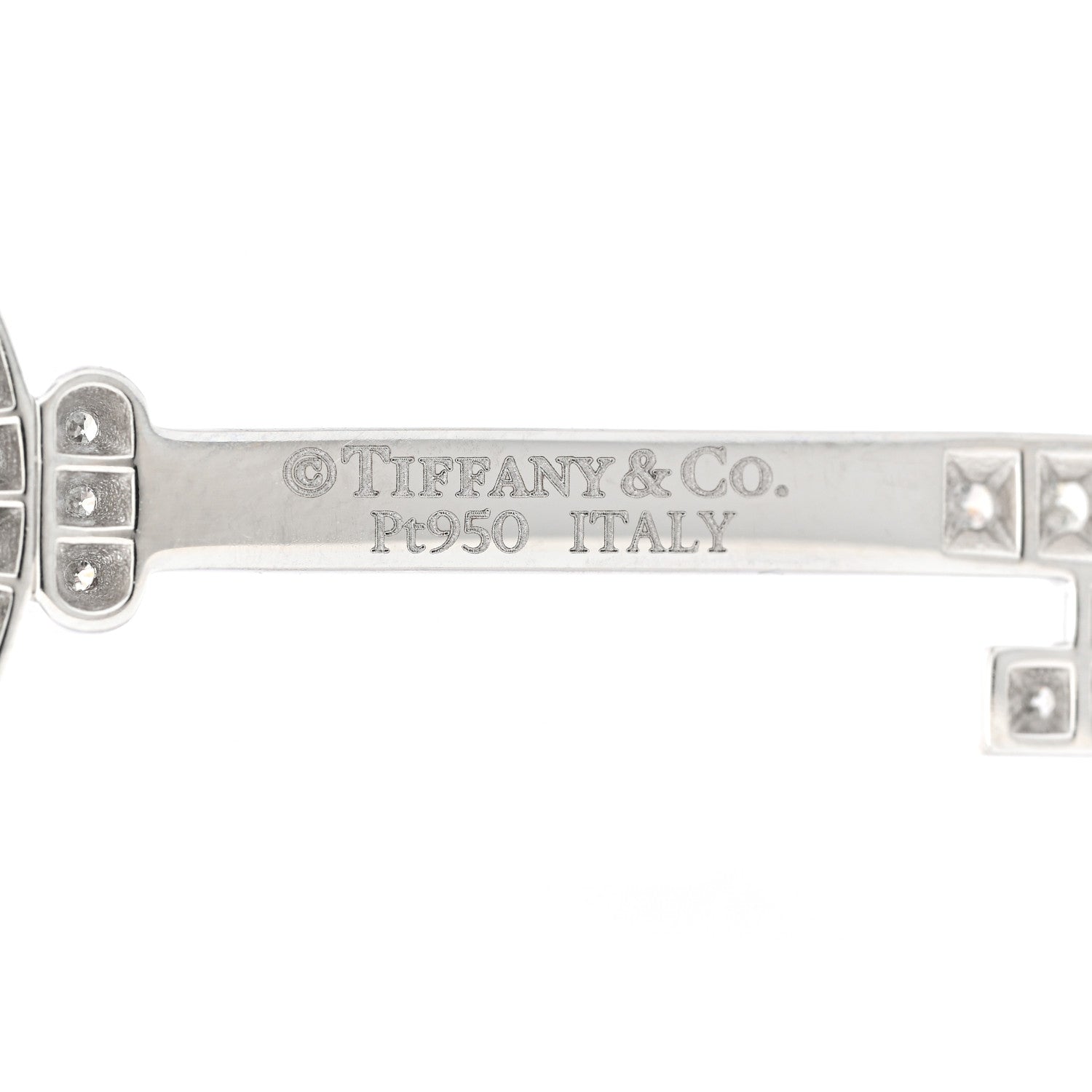 Tiffany Platinum Diamond Bubbles Key Pendant 3 of 4