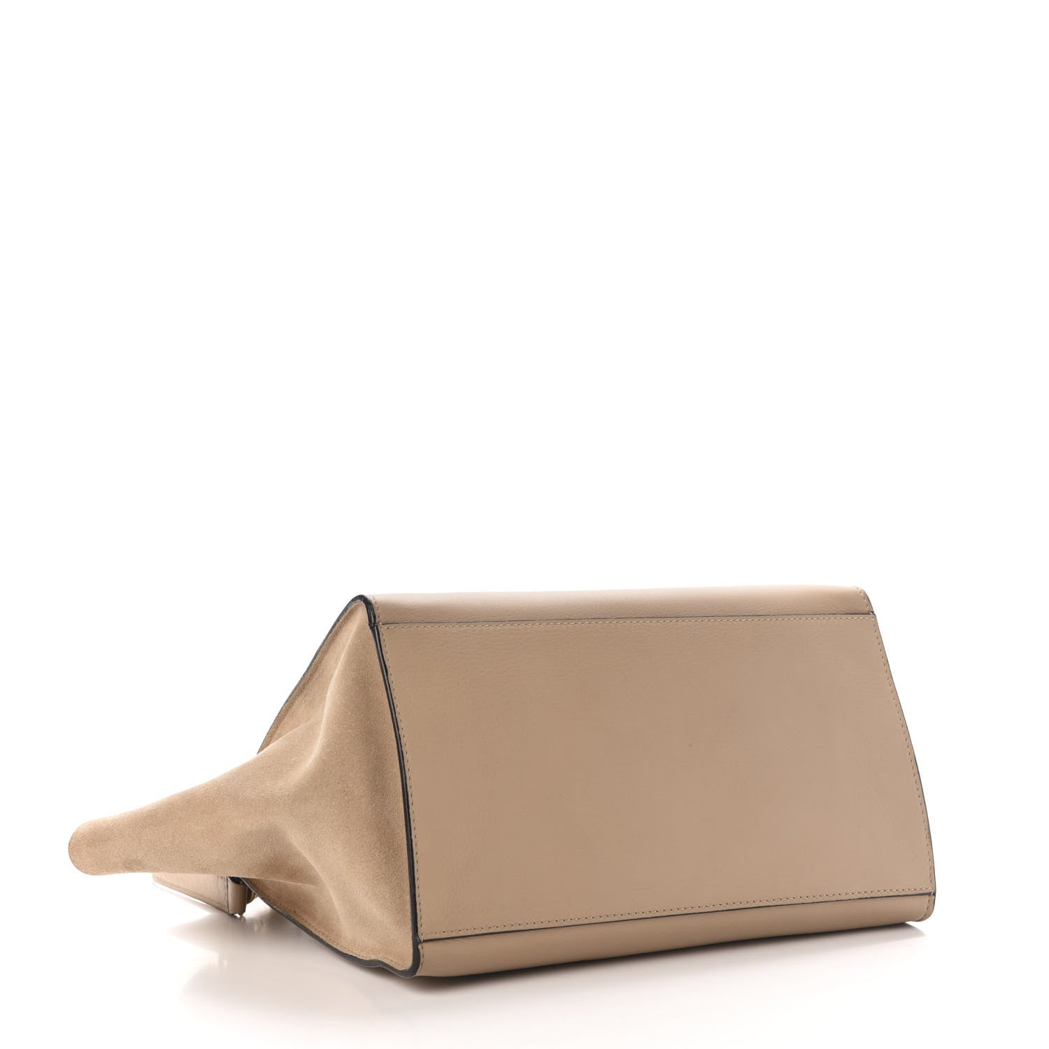 Celine Smooth Calfskin Suede Medium Trapeze Sahara 5 of 13