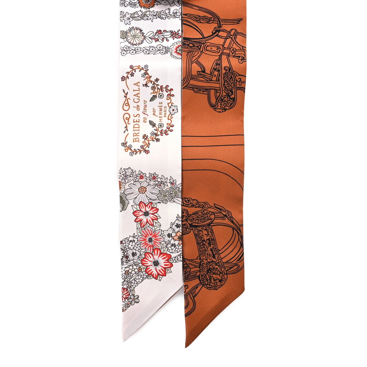 Silk Brides De Gala En Fleurs Twilly White Gris Cuir