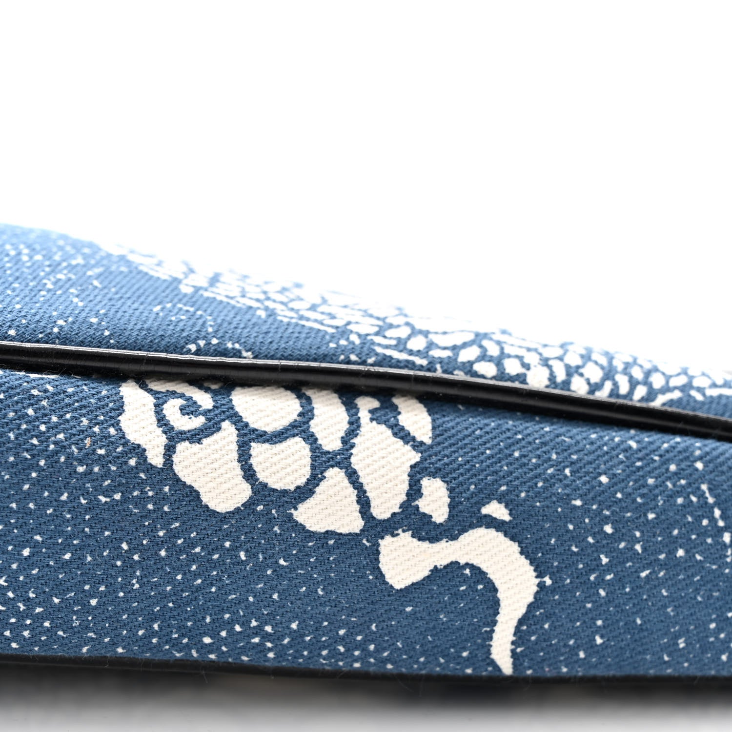 Christian Dior Canvas Dragon Print Mini Saddle Pochette Blue 10 of 10