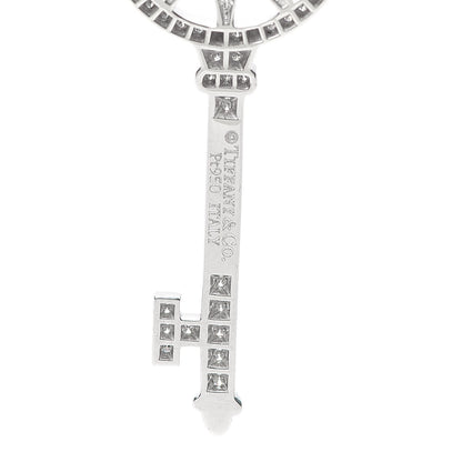 Tiffany Platinum Diamond Star Key Pendant 3 of 4