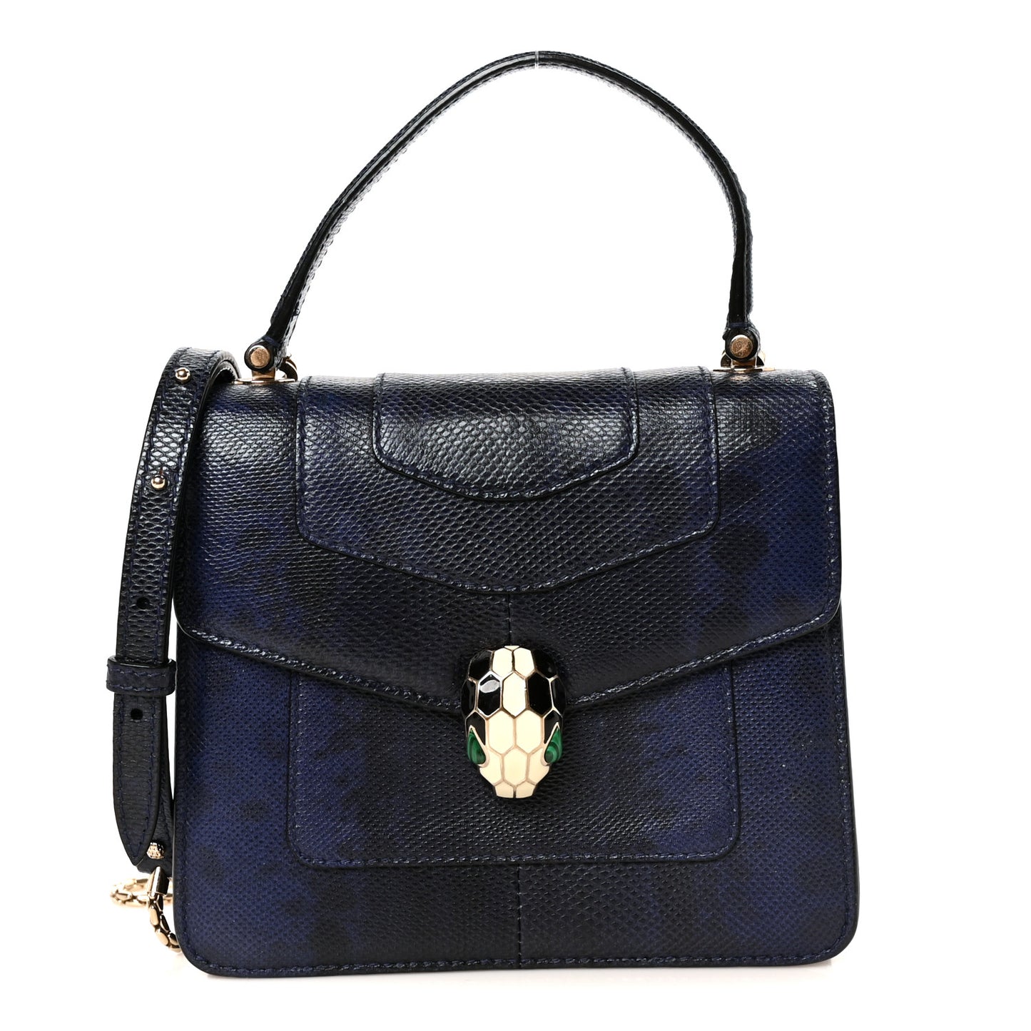 Karung Serpenti Forever Top Handle Navy Blue