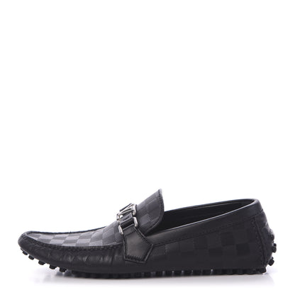 Louis Vuitton Damier Infini Mens Hockenheim Moccasin Loafers 7.5 Onyx 1 of 7