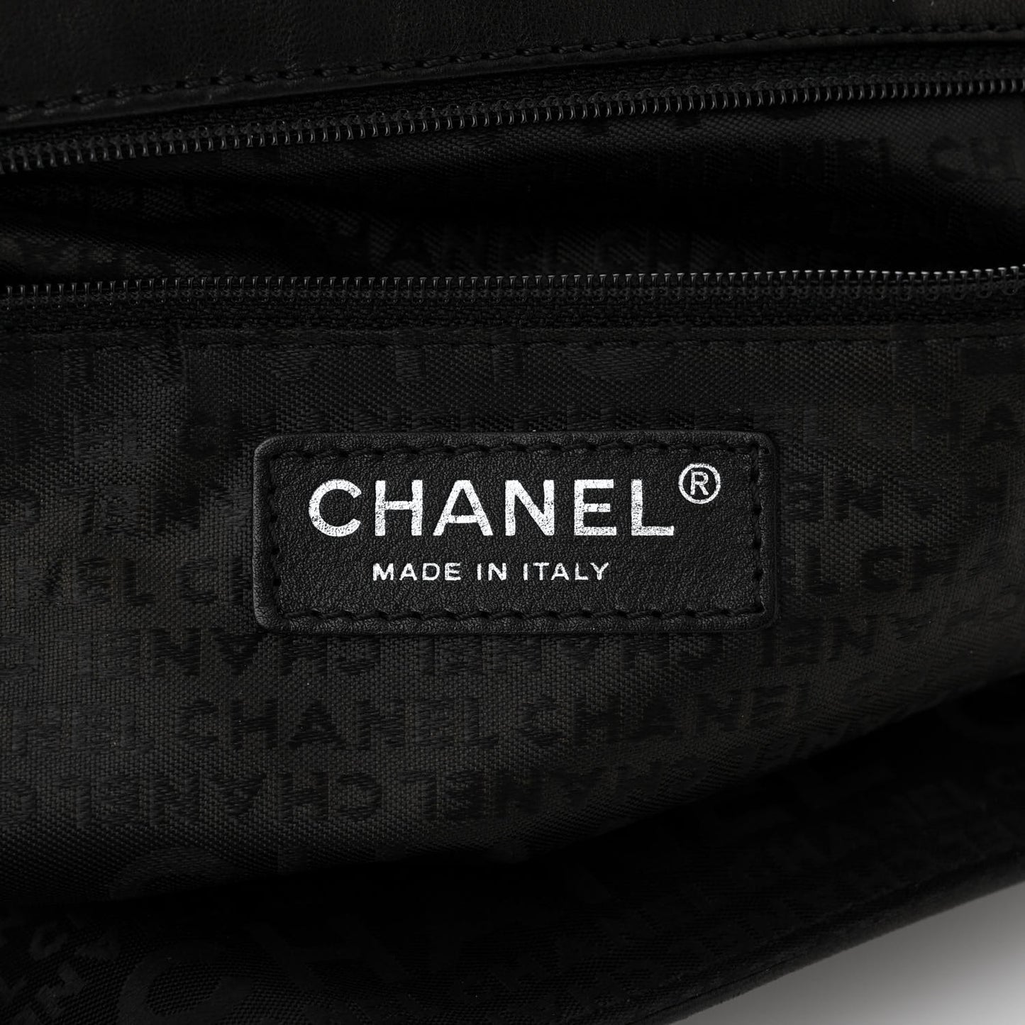 Lambskin Quilted Large Mademoiselle Double Flap Black