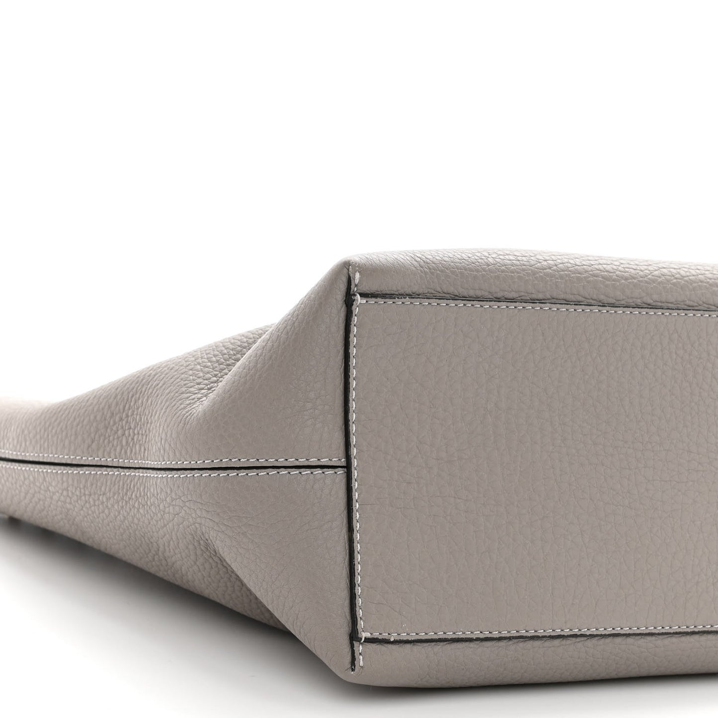 Grained Calfskin Rockstud Shoulder Tote Perla
