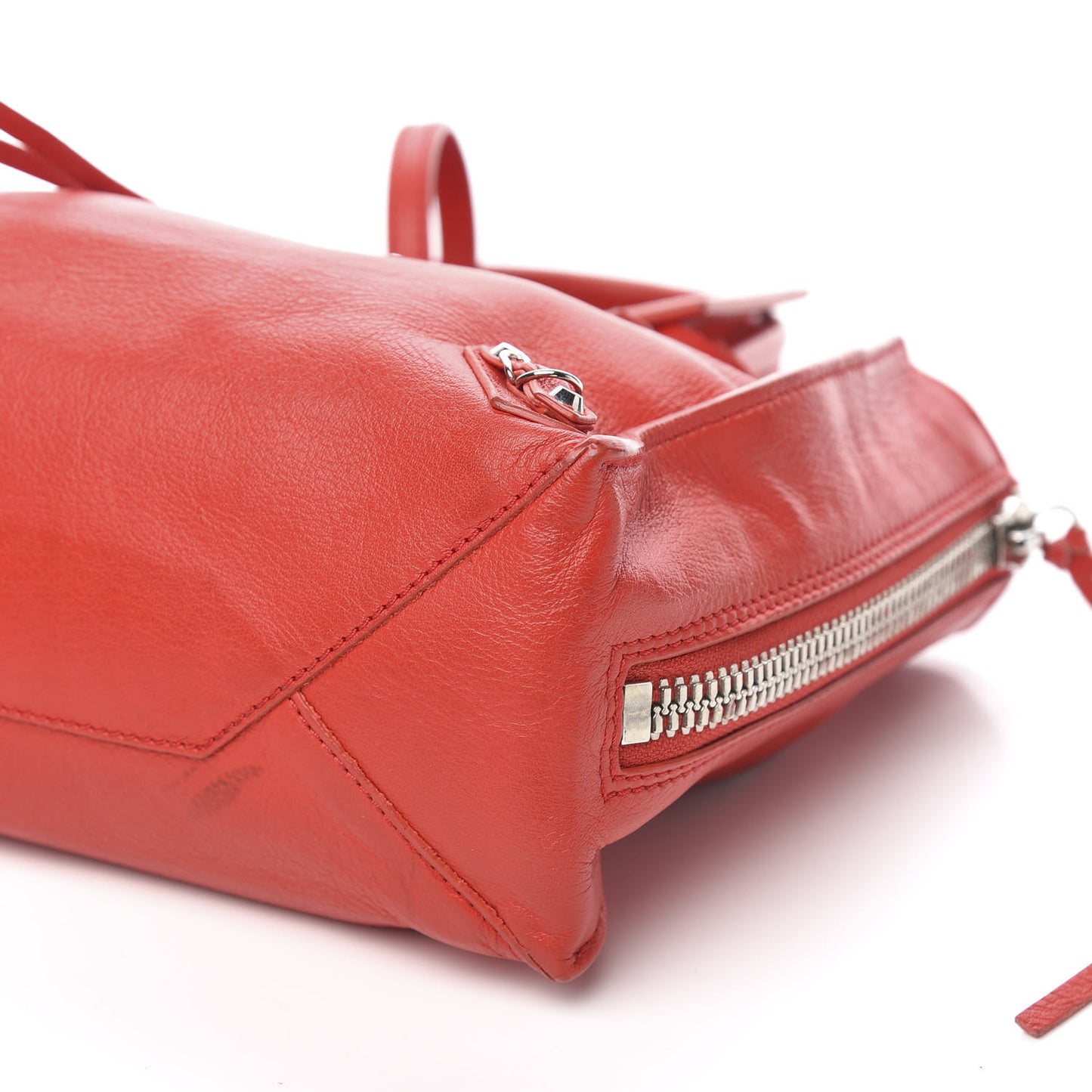 Veau Souple Papier Mini A4 Tote Rouge Cerise