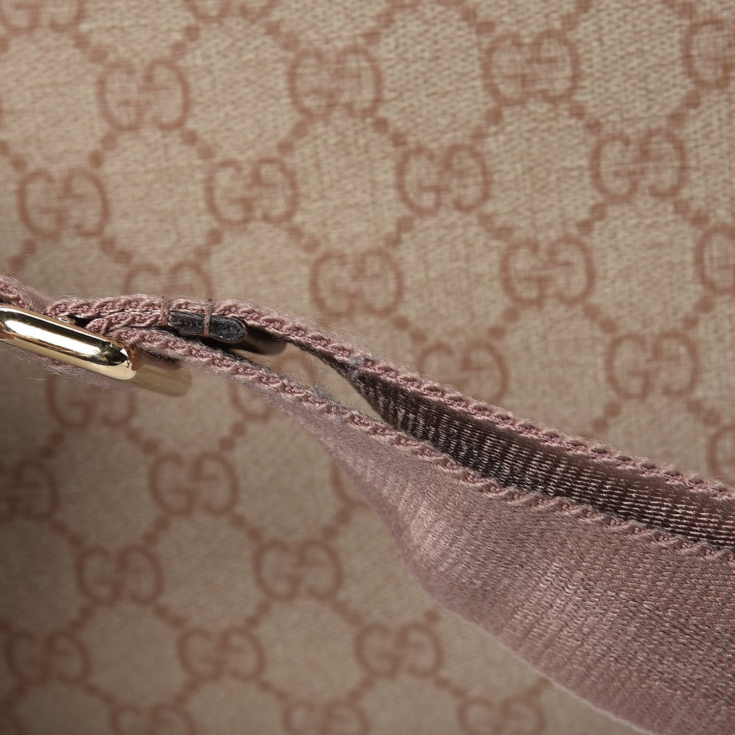 GG Supreme Monogram Messenger Diaper Bag Beige