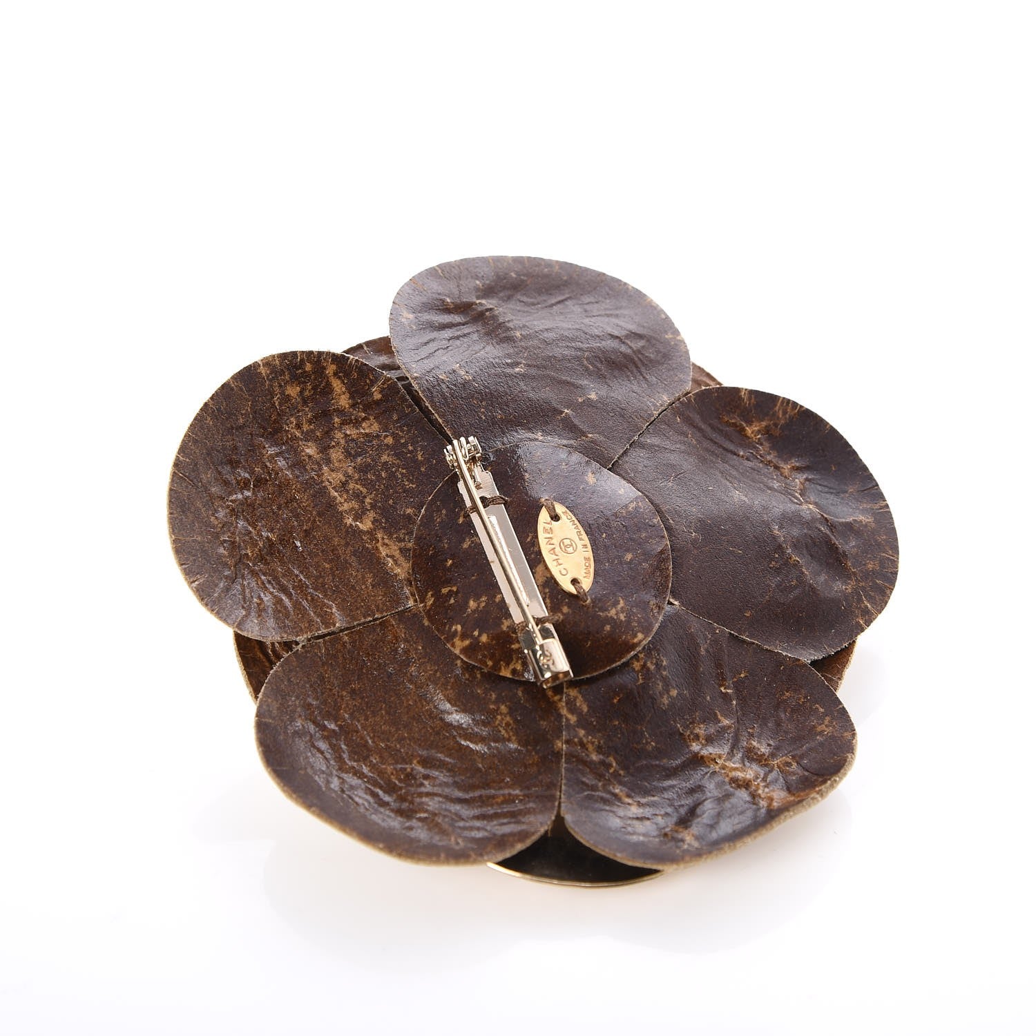 Chanel Metallic Lambskin Camellia Brooch Gold 3 of 5