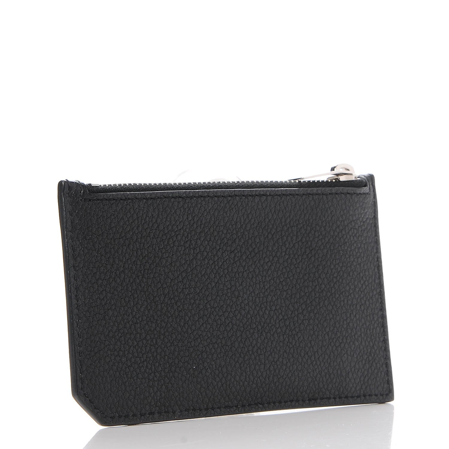 Saint Laurent Grained Calfskin 5 Fragments Zip Pouch Card Holder Black 3 of 9