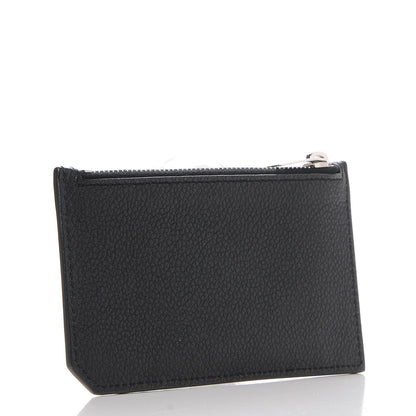 Saint Laurent Grained Calfskin 5 Fragments Zip Pouch Card Holder Black 3 of 9