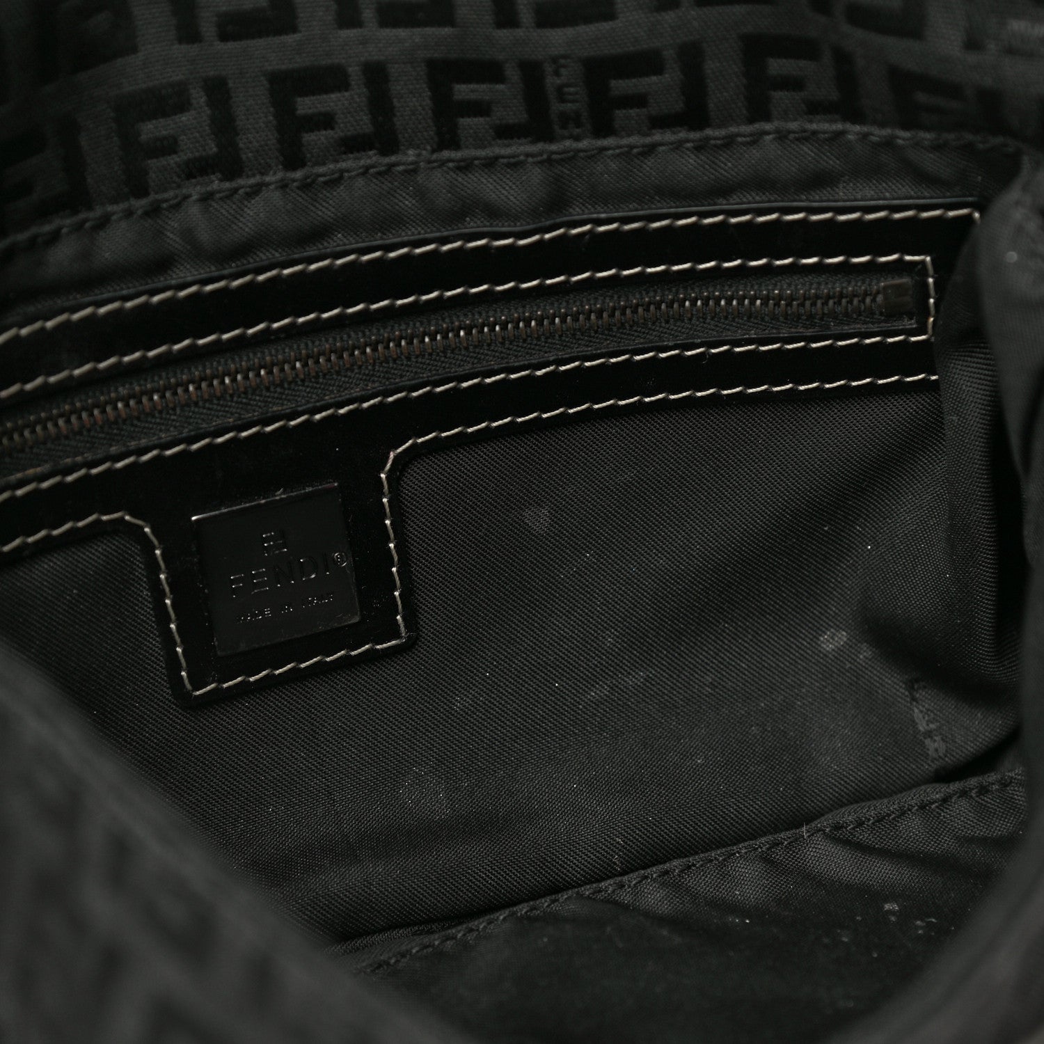 Fendi Zucchino Baguette Black 10 of 17