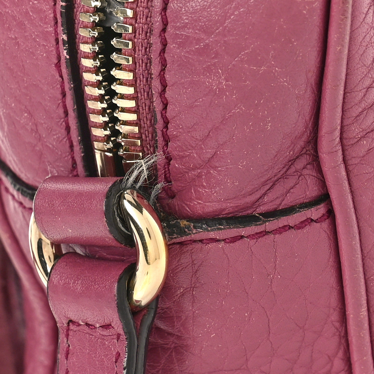 Gucci Pebbled Calfskin Small Soho Disco Bag Peonia Flower 13 of 16
