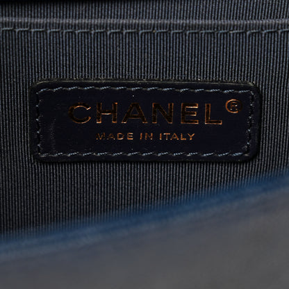 Chanel Caviar Quilted Medium Boy Flap Navy 5 of 8
