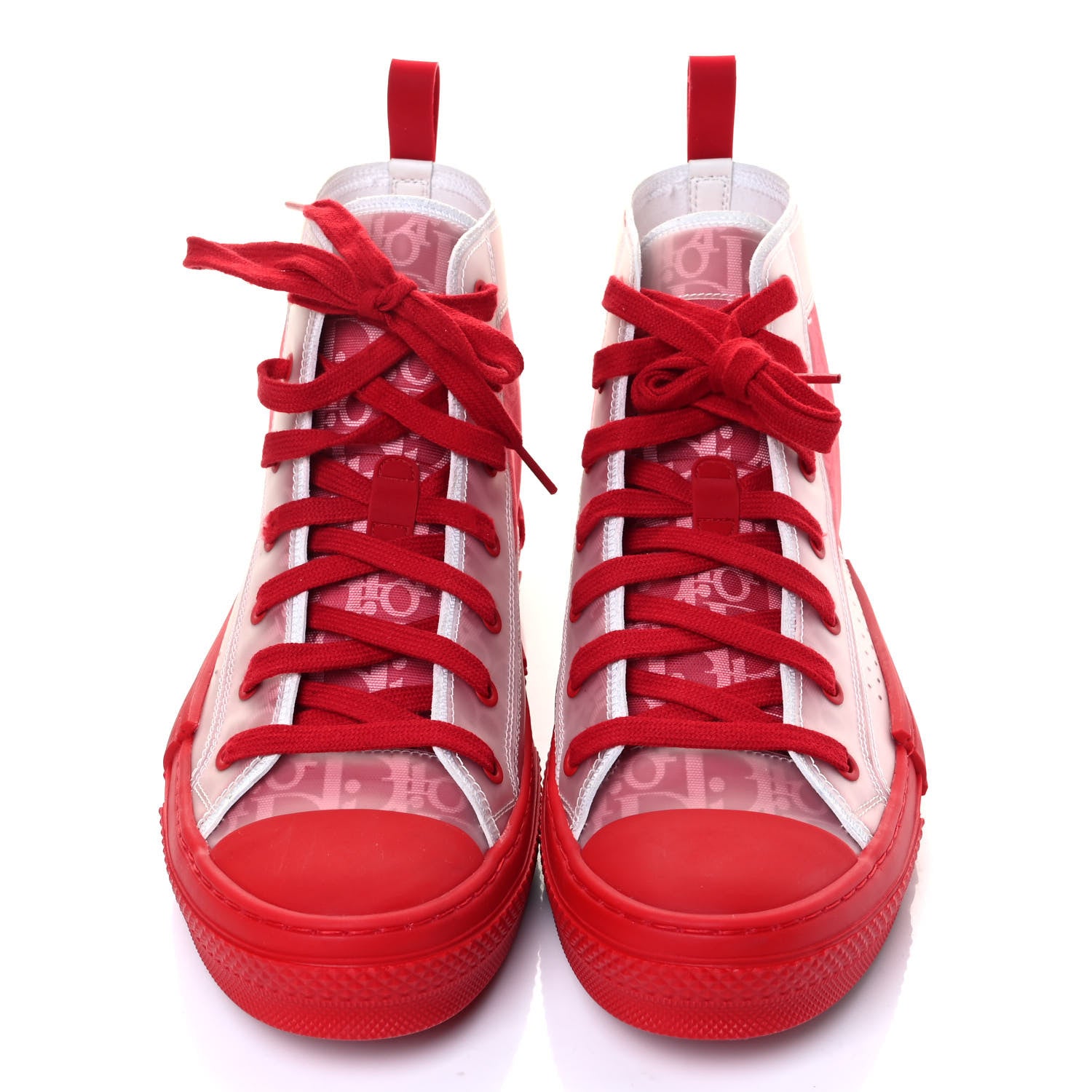 Christian Dior Technical Canvas Oblique Mens B23 High Top Sneakers 42 Bordeaux Rouge 7 of 7
