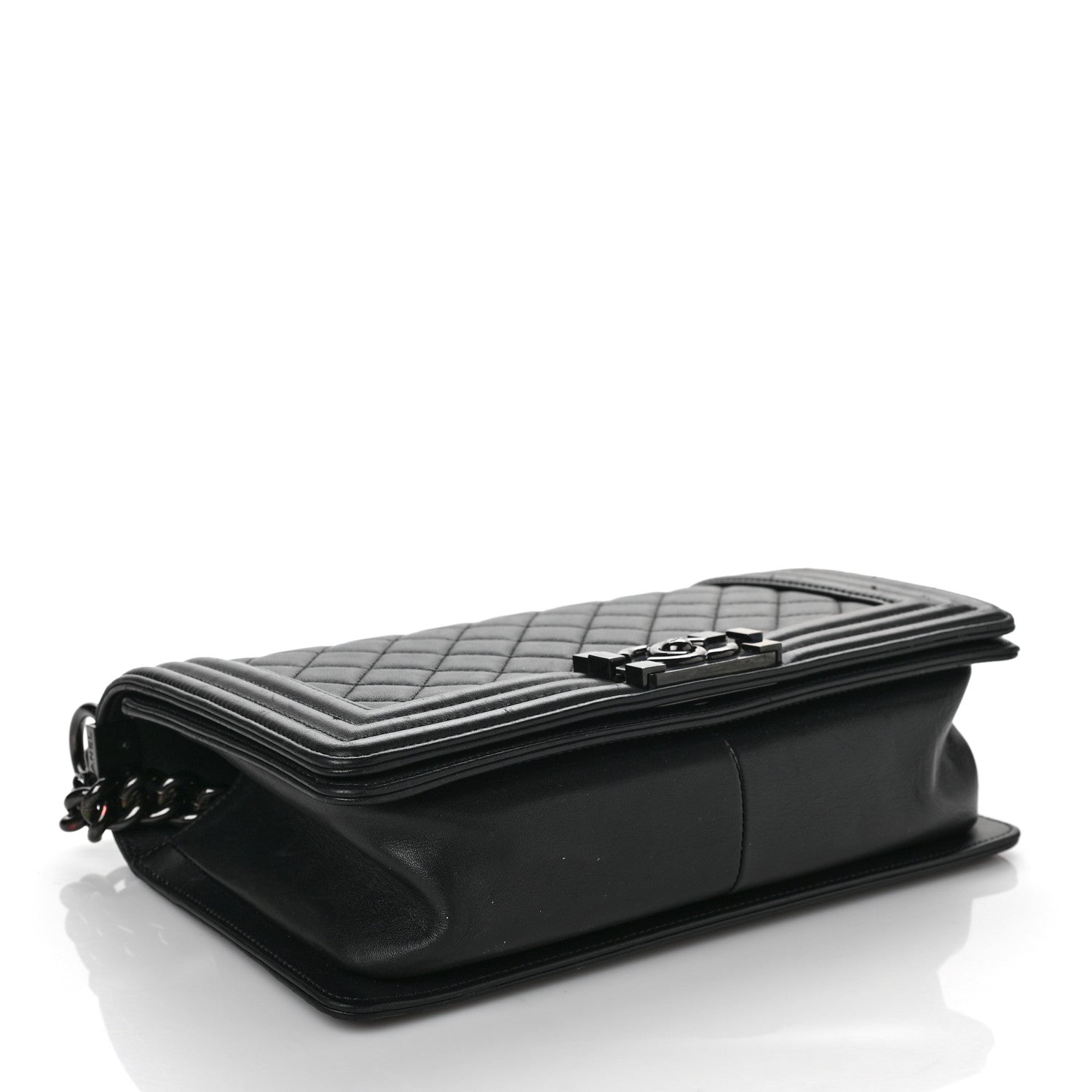 Chanel Calfskin Quilted Medium Boy Flap So Black 4 of 9