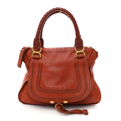 Chloe Calfskin Medium Marcie Satchel Brown Delight 1 of 12