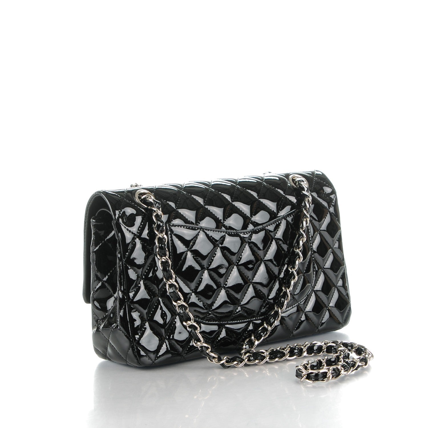 Chanel Patent Quilted Medium Double Flap Black 3 of 8