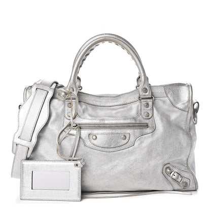 Balenciaga Laminated Agneau Classic Silver Hardware City Silver 1 of 11