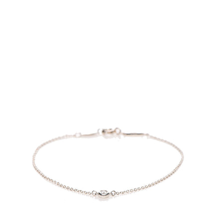 Tiffany Sterling Silver Diamond .05ct Elsa Peretti Diamonds by the Yard Bracelet 1 of 10