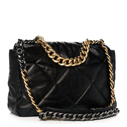 Chanel Lambskin Quilted Large Chanel 19 Flap Black 3 of 12