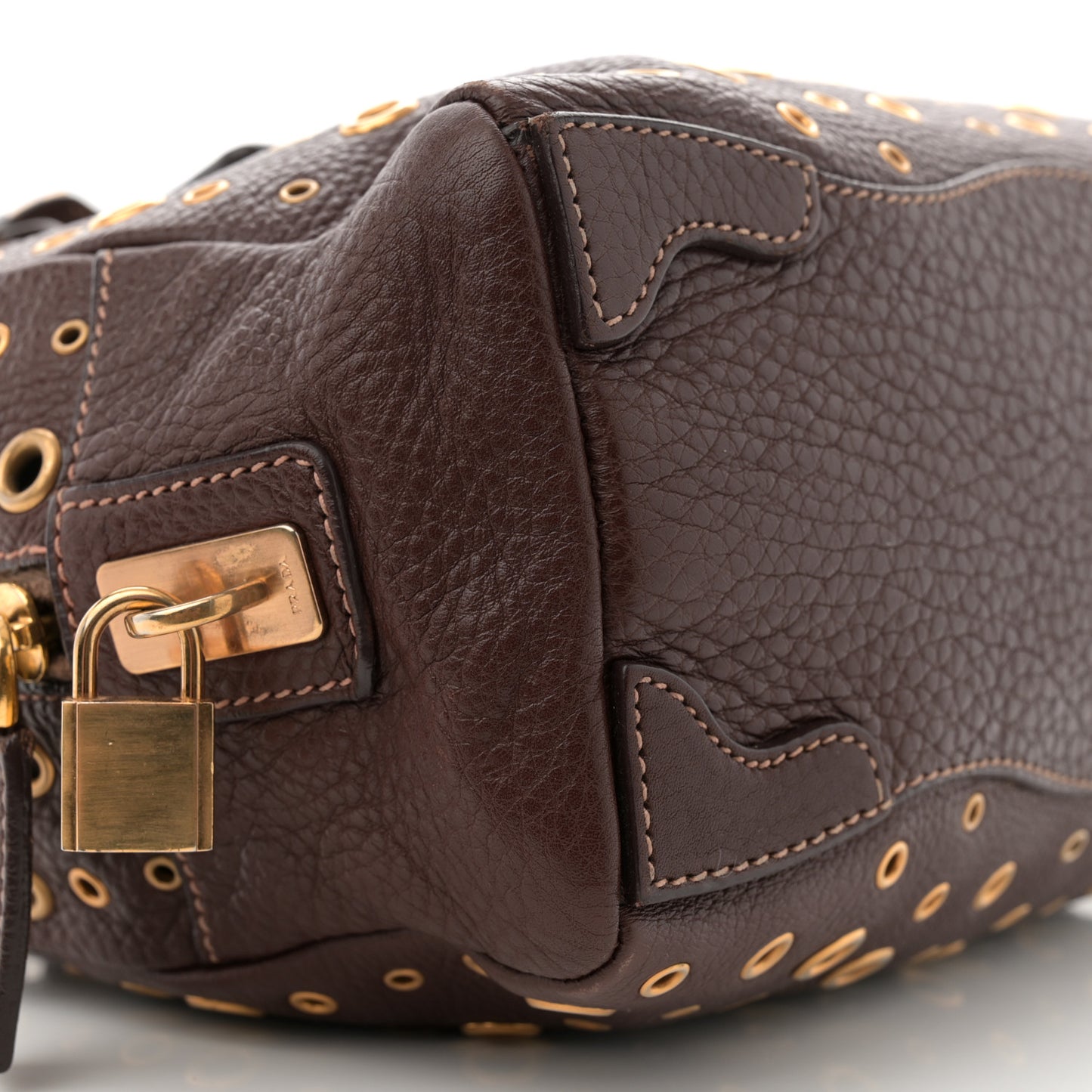Vitello Daino Grommet Satchel Bruciato