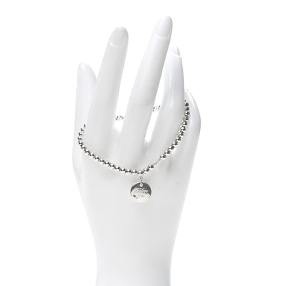 Tiffany Sterling Silver 4mm I Love You Round Tag Bead Bracelet 2 of 5