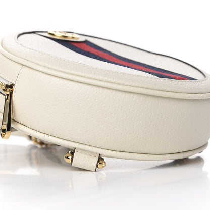 Gucci Textured Calfskin Web Mini Ophidia Round Backpack Mystic White 5 of 9