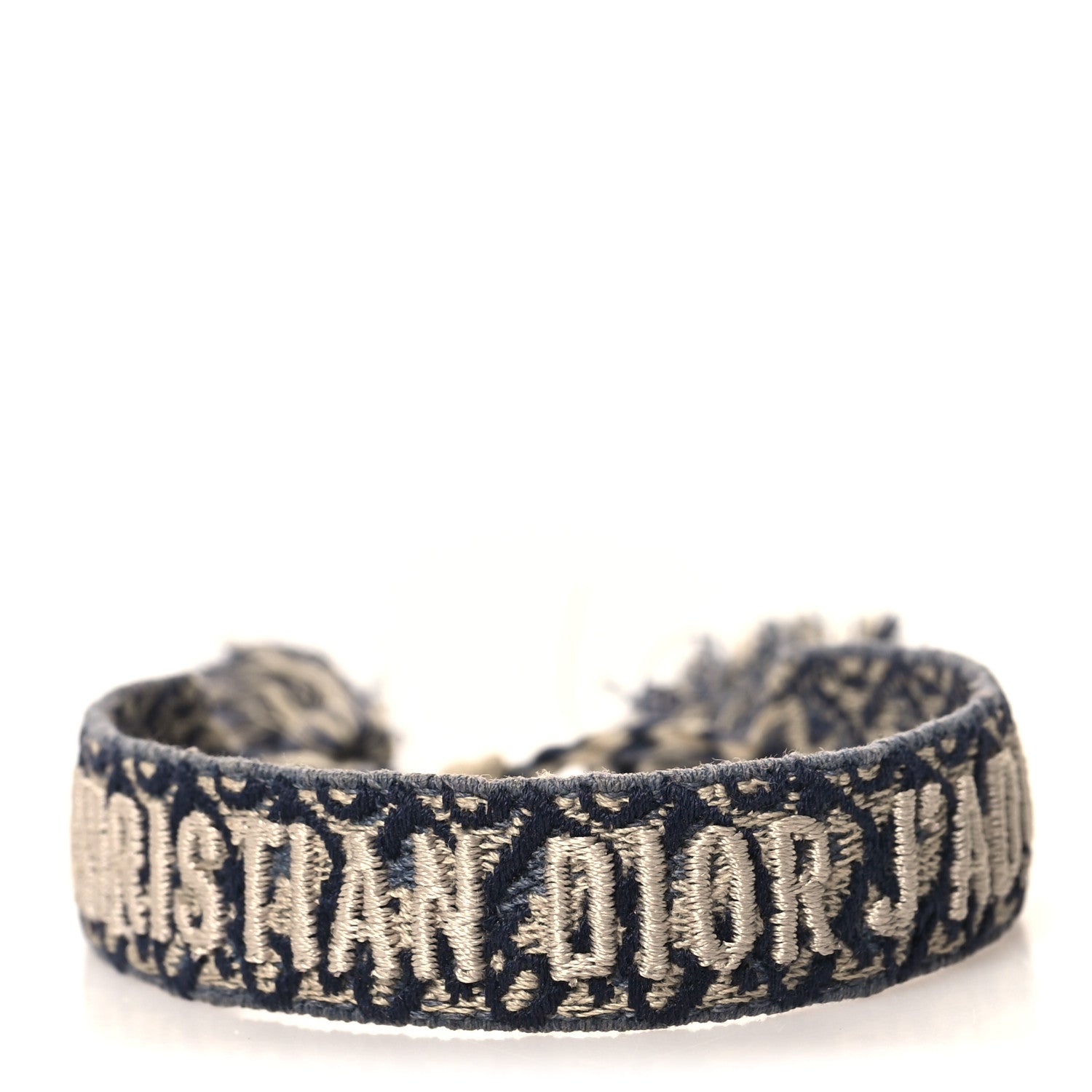 Christian Dior Woven Cotton J'Adior Friendship Bracelet Navy 1 of 3