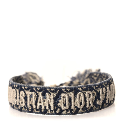 Christian Dior Woven Cotton J'Adior Friendship Bracelet Navy 1 of 3