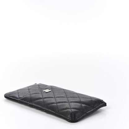Chanel Caviar Quilted Classic Flat Wallet Pouch Black 3 of 9
