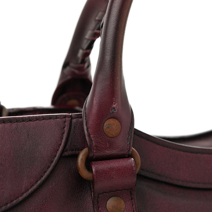 Balenciaga Used Calfskin Rust Hardware Neo Classic City Burgundy 12 of 12