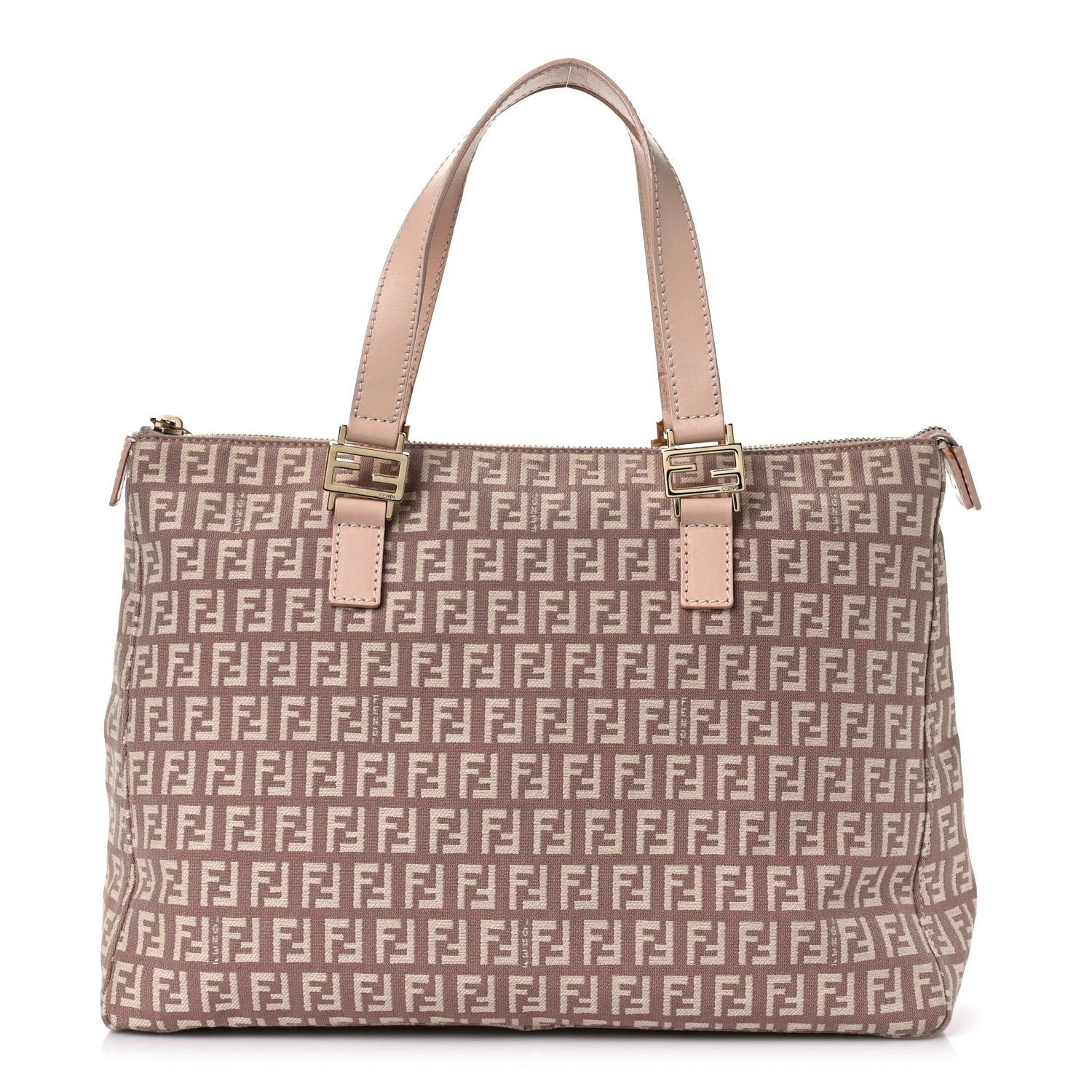 image of FENDI Zucchino Shopper Tote in the color Pink by FASHIONPHILE