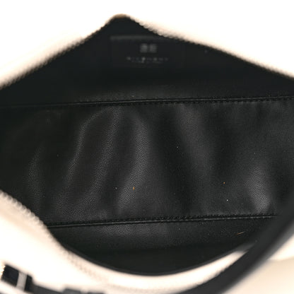 Givenchy Coated Canvas Logo 4G Embossed Small Moon Cut Out Shoulder Bag Ivory 5 of 8