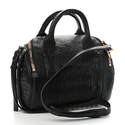 Alexander Wang Pebbled Lambskin Rockie Black Rose Gold Hardware 2 of 16