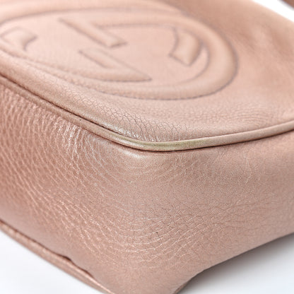 Gucci Metallic Pebbled Calfskin Small Soho Disco Bag Pink 10 of 23