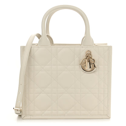 Christian Dior Calfskin Macro Cannage Small Book Tote Latte 1 of 11