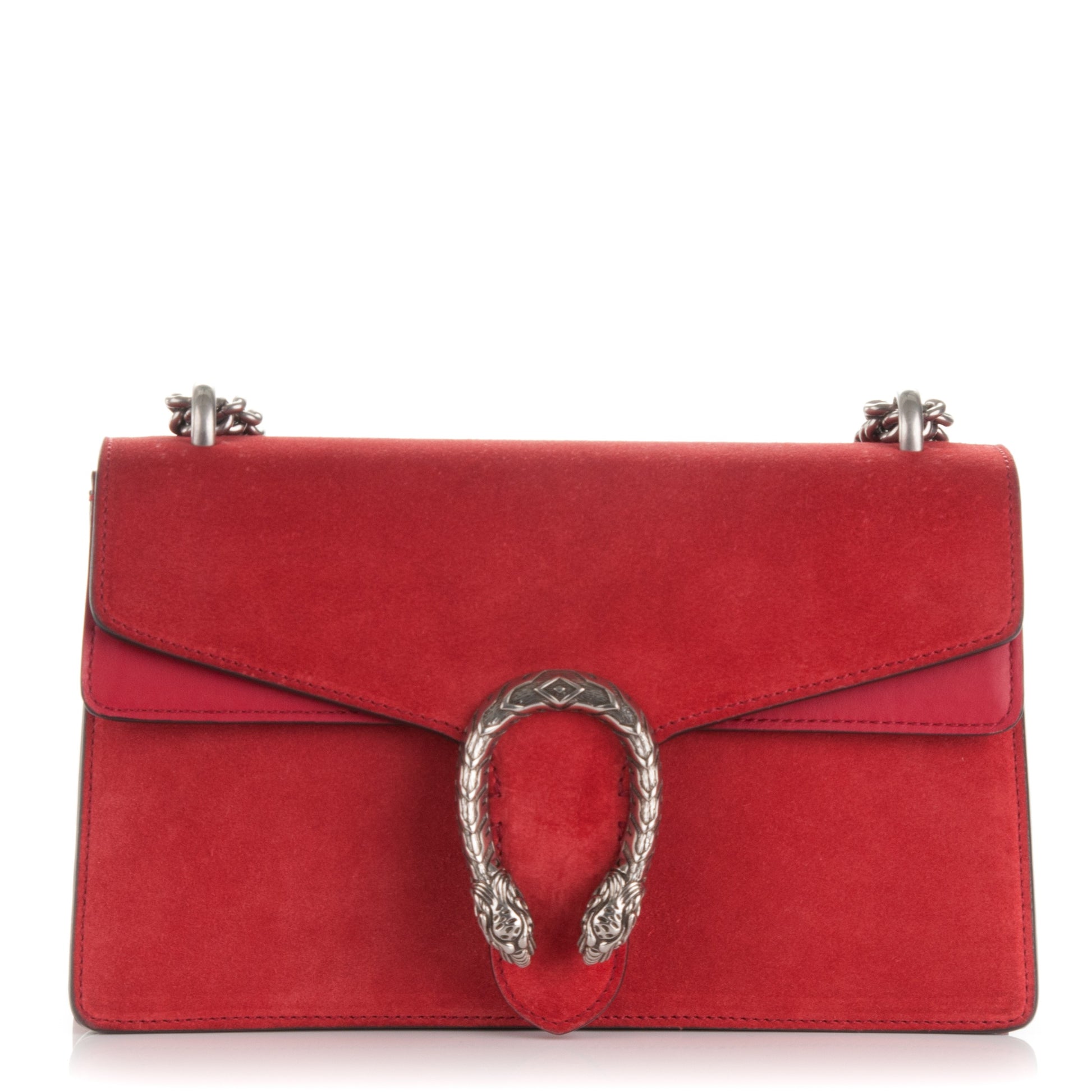 Gucci Suede Vitello Velvet Small Dionysus Shoulder Bag Vulcanic Red 1 of 8