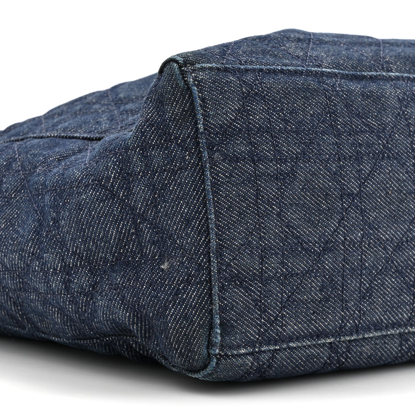 Denim Cannage Large Lady Dior Blue