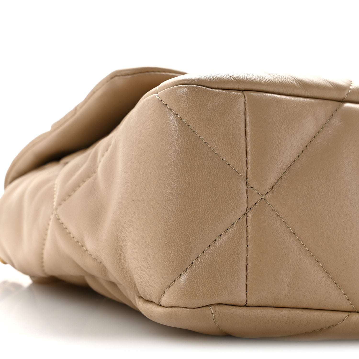 Chanel Lambskin Quilted Large Chanel 19 Flap Dark Beige 9 of 15