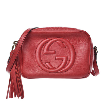 Gucci Pebbled Calfskin Small Soho Disco Bag Tabasco Red 2 of 17