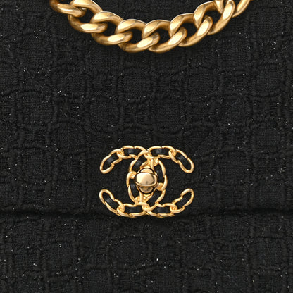 Chanel Tweed Quilted Medium Chanel 19 Flap Black 8 of 10