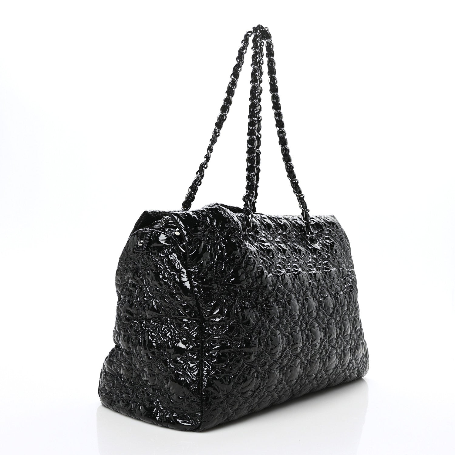 Chanel Vinyl Rock in Moscow Tote Black 3 of 11